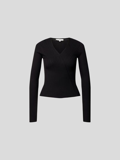 Vince Longsleeve in Ripp-Optik Schwarz 2