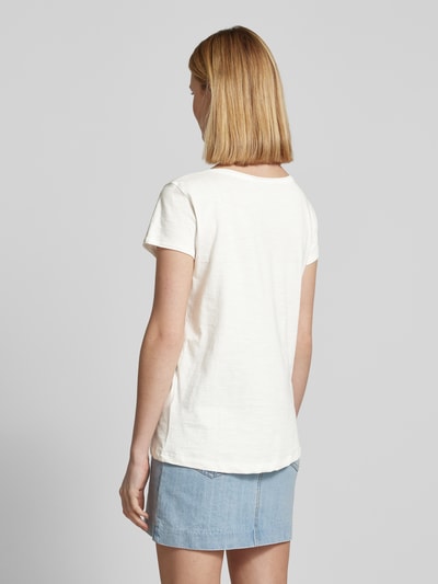 Tom Tailor Regular fit T-shirt van puur katoen Offwhite - 5