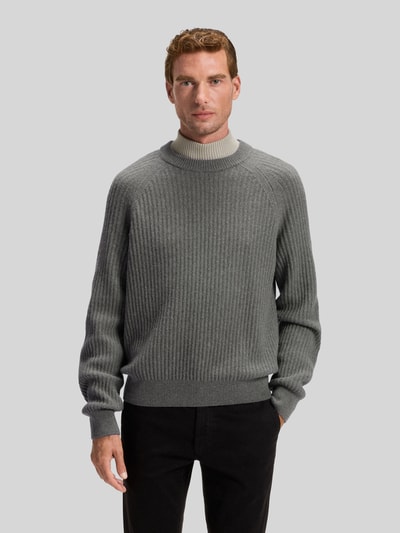 BOSS Orange Regular Fit Pullover aus Woll-Mix  Anthrazit 5