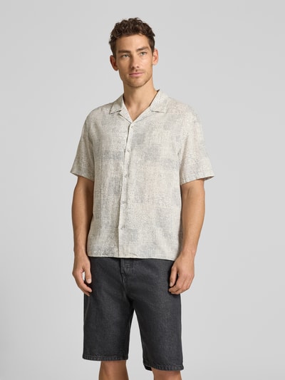 CK Calvin Klein Relaxed Fit Freizeithemd aus Leinen-Lyocell-Mix  Sand 4