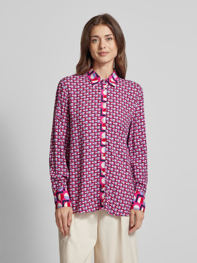 Emily Van den Bergh Bluse mit Umlegekragen Pink 4