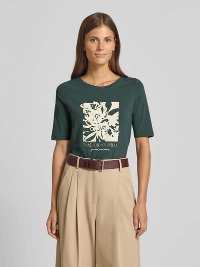 s.Oliver RED LABEL Regular Fit T-Shirt aus Baumwoll-Mix Dunkelgruen 4