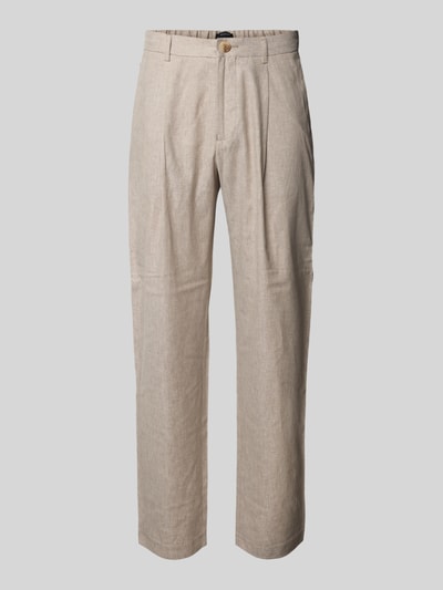 Matinique Chino met Franse steekzakken, model 'hart' Beige - 2
