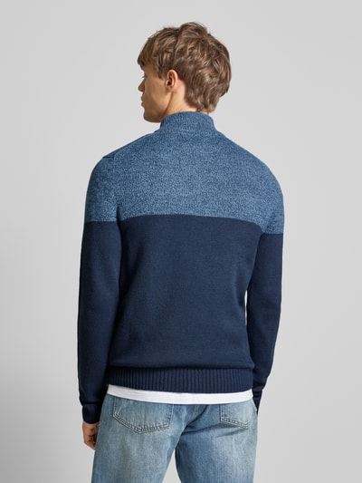 Blend Gebreide pullover met opstaande kraag Marineblauw - 5