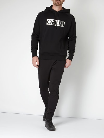 HUGO Hoodie mit Logo-Print Black 1