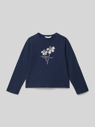 Mayoral Regular fit shirt met lange mouwen en statementprint Marineblauw - 1