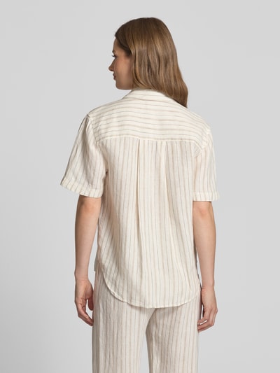 Samsøe Samsøe Bluzka lniana o kroju regular fit model ‘SALARIKAR’ Złamany biały 5