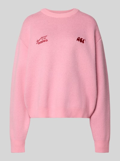 ANOTHER COTTON LAB Relaxed Fit Pullover in Strick-Optik Hellrosa 2