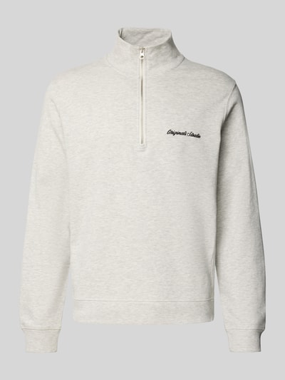 Jack & Jones Sweatshirt met schipperskraag en labelstitching Offwhite gemêleerd - 2
