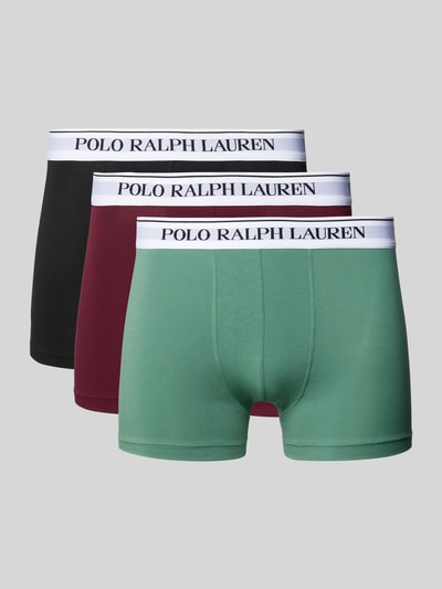 Polo Ralph Lauren Underwear Boxershort met band met label in een set van 3 stuks Donkerrood - 1