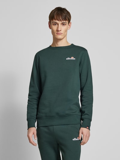 Ellesse Sweatshirt met labelstitching, model 'Fierro' Donkergroen - 4