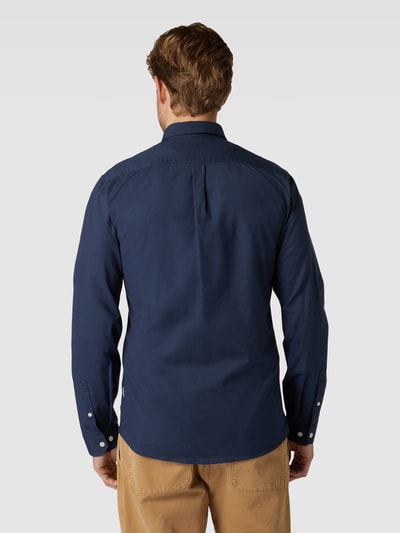 Lindbergh Slim Fit Freizeithemd mit Button-Down-Kragen Modell 'Oxford' Marine 5