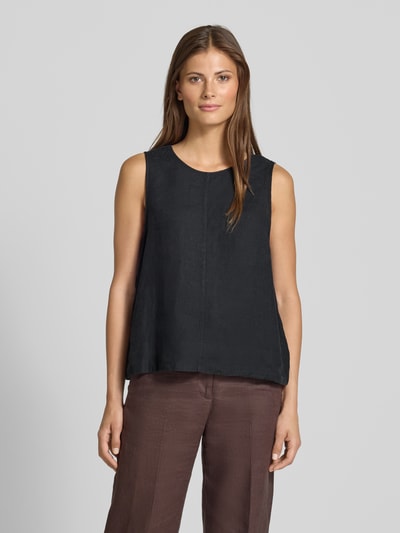 Selected Femme Regular Fit Blusentop aus reinem Leinen Modell 'FLINNA' Black 4