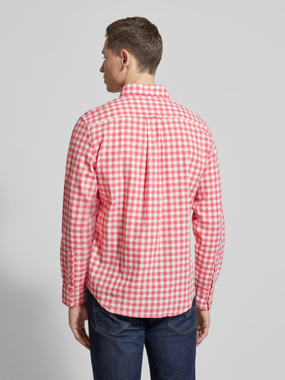 GANT Regular Fit Leinenhemd mit Baumwoll-Anteil Modell 'GINGHAM' Rosa 5