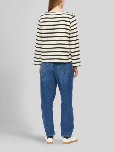 s.Oliver RED LABEL Sweatshirt mit U-Boot-Ausschnitt Mittelbraun Mel 4