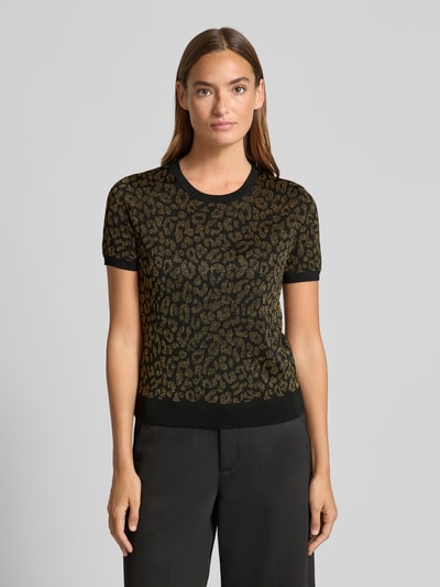 Lauren Ralph Lauren Strickshirt aus Viskose-Mix Modell 'EYELAH' Gold Melange 4