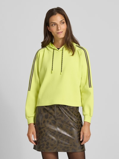 Marc Cain Hoodie met tunnelkoord Neongeel gemêleerd - 4