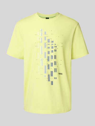 BOSS Green Regular Fit T-Shirt aus Baumwoll-Mix Modell 'GRX ZONE' Hellgruen 2