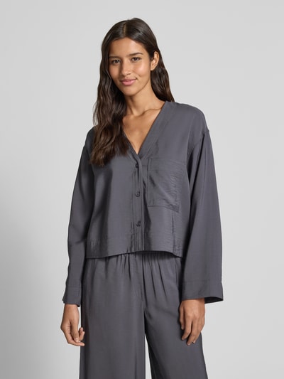 INFLUENCER'S CHOICE BY P&C* Bluzka o kroju relaxed fit z efektem marszczenia Ciemnoszary 4