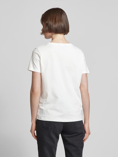 comma T-Shirt mit Statement-Print Weiss 5