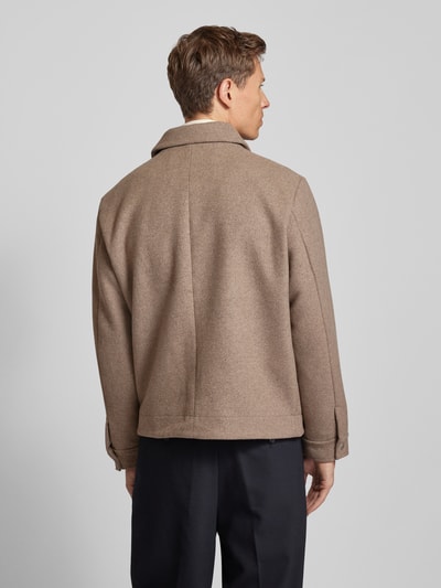 Jack & Jones Premium Regular fit overhemdjack met ritssluiting, model 'BLURUSSEL' Beige - 5