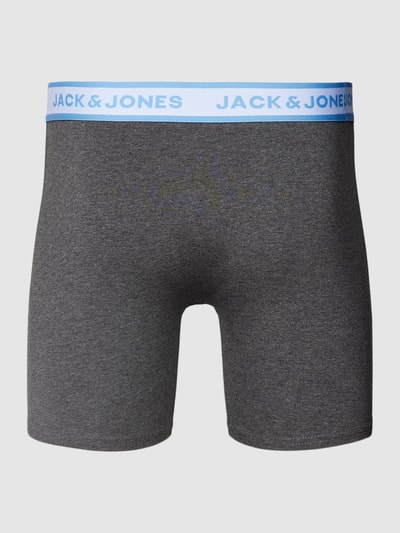 Jack & Jones Trunks mit elastischem Logo-Bund im 5er-Pack Modell 'MILO' Dunkelgrau Melange 3