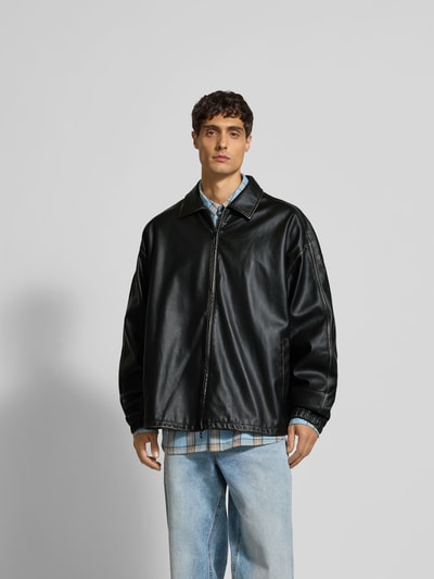 Diesel Jacke in Leder-Optik Black 4