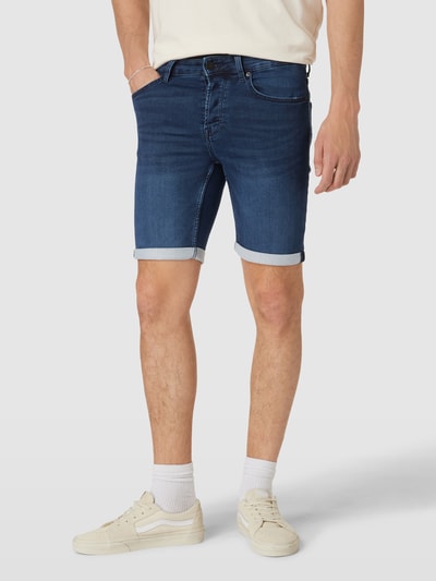 Only & Sons Jeansshorts met labelpatch Jeansblauw - 4