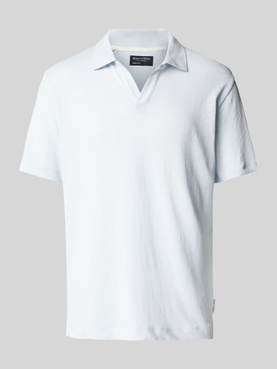 Marc O'Polo Regular Fit Poloshirt aus Baumwoll-Leinen-Mix Bleu 1