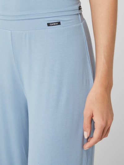 Skiny Pyjama-Hose aus Viskose-Elasthan-Mix Blau 3