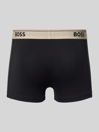 BOSS Slim Fit Trunks aus Baumwoll-Mix im 3er-Pack Black 3