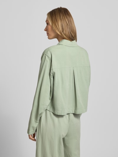Marc O'Polo Regular Fit Hemdjacke aus Baumwoll-Mix mit Leinen-Anteil Hellgruen 5