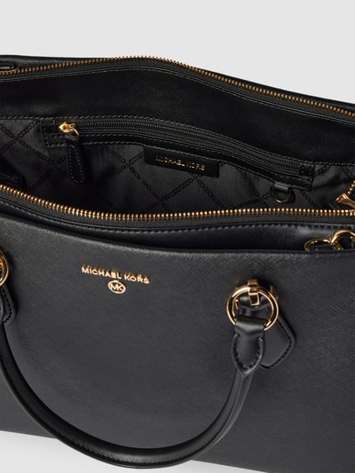 MICHAEL Michael Kors Tote bag van leer met labeldetail, model 'MARILYN' Zwart - 5