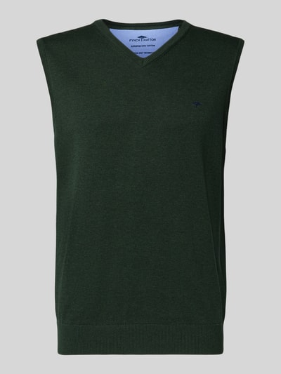 Fynch-Hatton Pullunder mit Logo-Detail Modell 'Slipover Superfine' Bottle 2