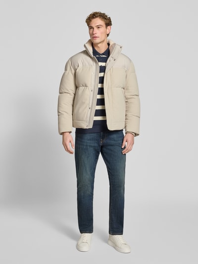 BOSS Orange Regular Fit Steppjacke mit Label-Patch Modell 'Ocord' Beige 1