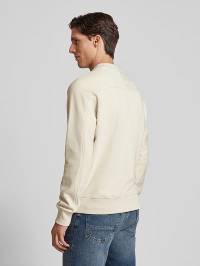 BOSS Orange Longsleeve mit Label-Stitching Modell 'We_Natural' Offwhite 5