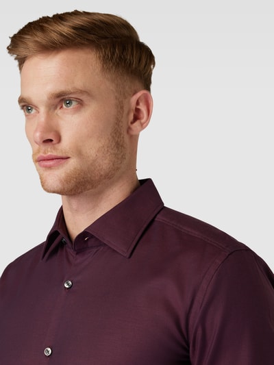 BOSS Slim Fit Business-Hemd mit Kentkragen Modell 'HANK' Bordeaux 3