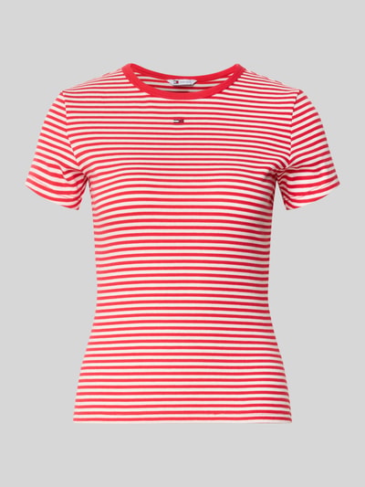 Tommy Jeans slim fit T-shirt van katoenmix Rood - 2