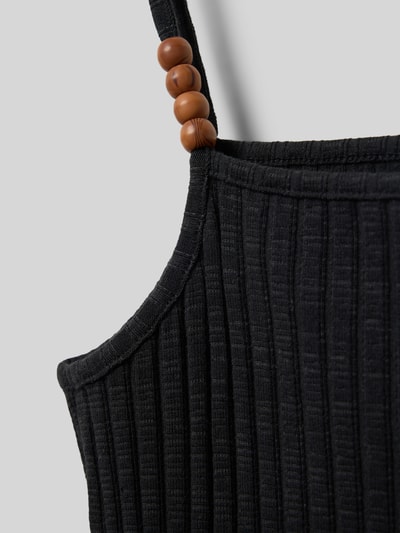 ONLY Top o kroju slim fit z cienkimi ramiączkami model ‘MILANA’ Czarny 2