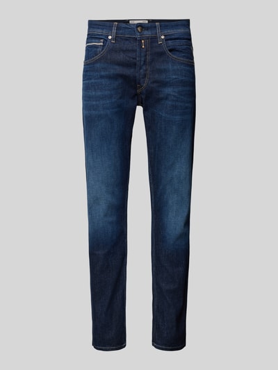 Replay Straight leg jeans in 5-pocketmodel, model 'GROVER' Marineblauw - 2