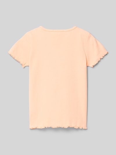 Tom Tailor T-Shirt mit Label-Stitching Apricot 3
