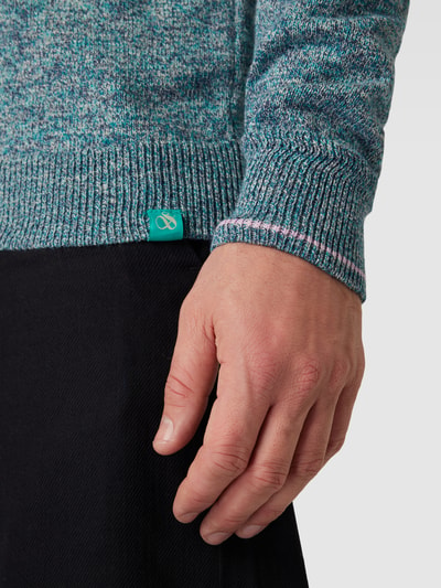 Scotch & Soda Gebreide pullover in gemêleerde look Groen - 3