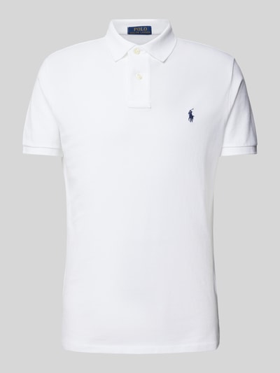 Polo Ralph Lauren Slim Fit Poloshirt mit Label-Stitching Weiss 2