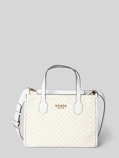 Guess Handtasche mit grafischem Muster Modell 'SILVANA' Weiss 2