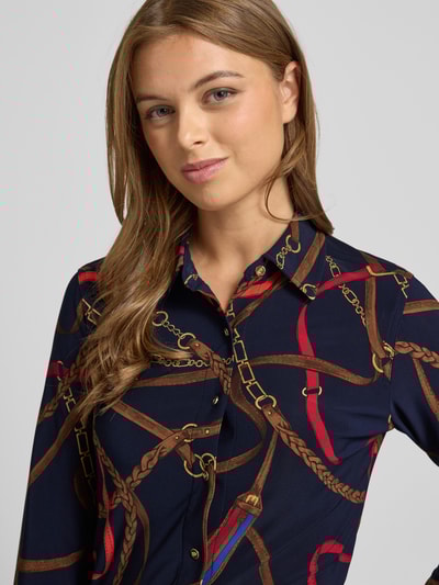 Lauren Ralph Lauren Regular Fit Bluse im Allover-Look Modell 'DAQUANE' Marine 3