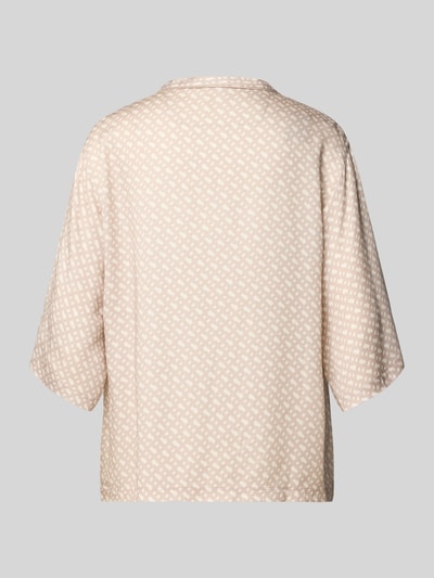 BOSS Loose fit pyjamaoverhemd van satijn Beige - 3