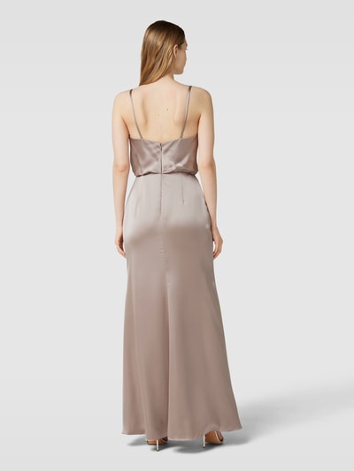 Laona Abendkleid mit Wasserfall-Ausschnitt Taupe 5