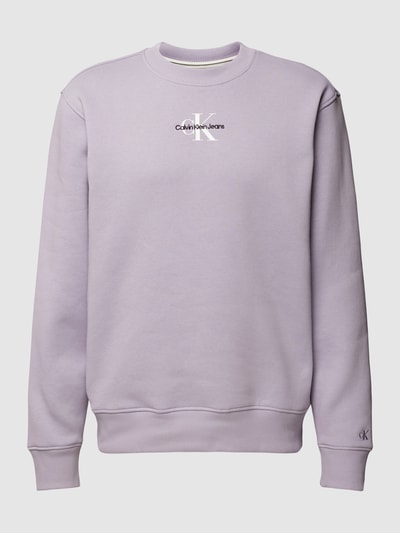 Calvin Klein Jeans Sweatshirt met labeldetail Lavendel - 2