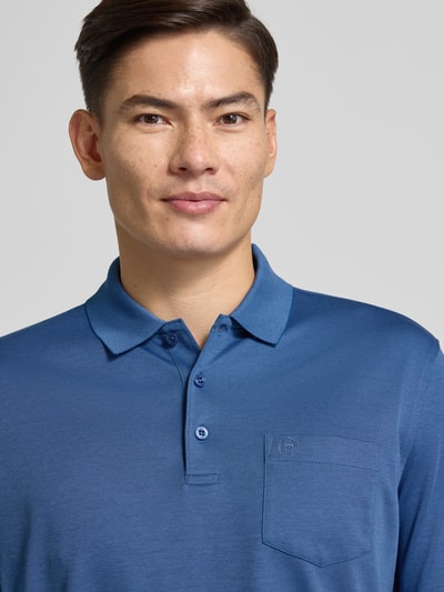 bugatti Koszulka polo z wyhaftowanym logo Jeansowy niebieski 3