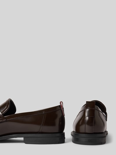 HUGO Loafer aus Leder mit Pennyloafer-Bündchen Modell 'VARIAN' Dunkelbraun 2